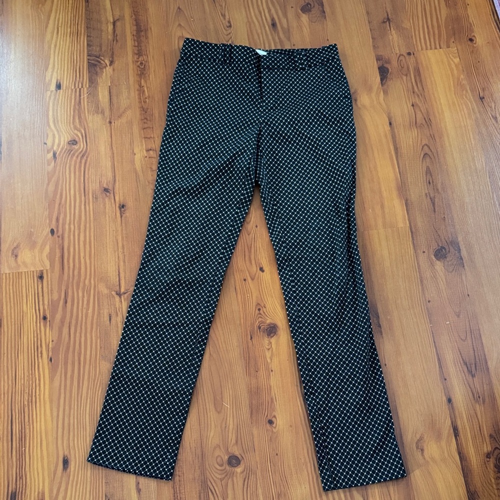 Calvin Klein Black and White Patterned Women's Pants
